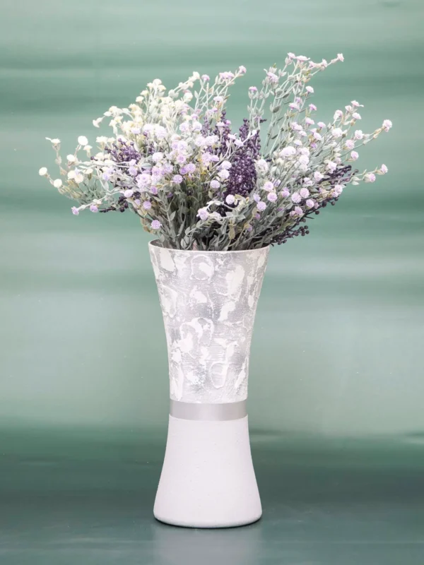 Handpainted Glass Vase for Flowers | Marble Imitation Interior Design Home Room Decor | Table vase | 7756/300/sh106 - Image 2