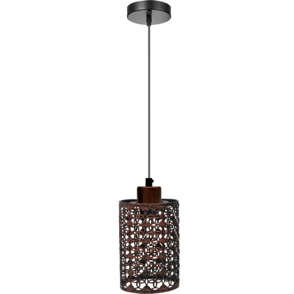 Modern Vintage Pendant lampshade ceiling light industrial style bulb guard cage~1977 - Image 12