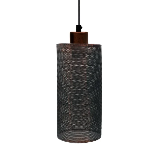 Modern Vintage Pendant lampshade ceiling light industrial style bulb guard cage~1977 - Image 14