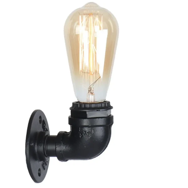 Vintage Industrial Water Pipe Lamp Retro Light Steampunk Wall Sconce + Free Bulb~2136 - Image 12