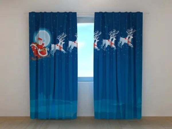 Photo Curtains Cheerful Santa Claus