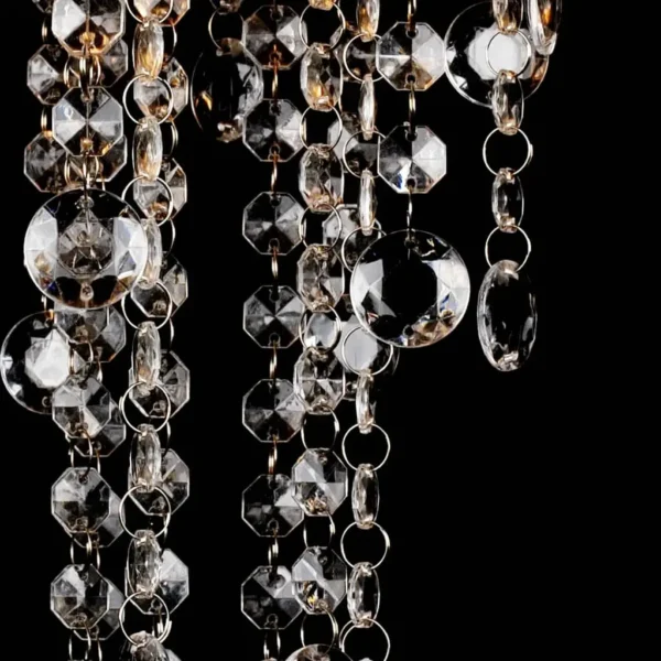 White Metal Ceiling Lamp with Crystal Beads - Image 3