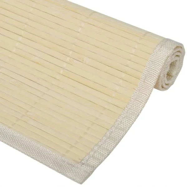 6 Bamboo Placemats 30 x 45 cm Natural - Image 4