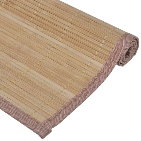 6 Bamboo Placemats 30 x 45 cm Brown - Image 4