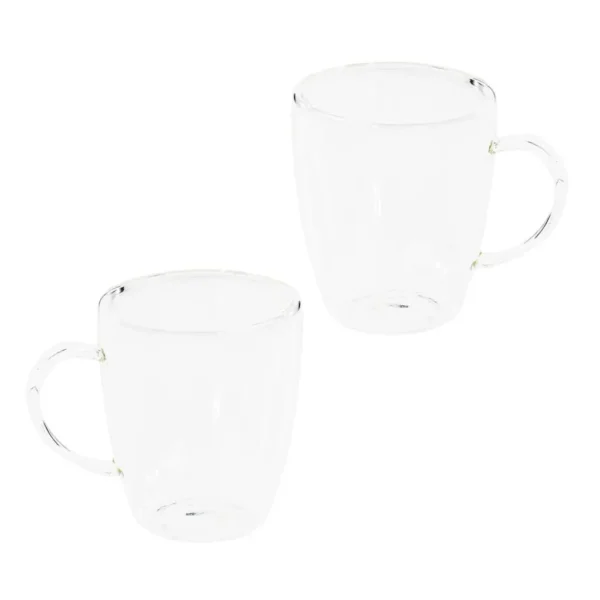 HI Cappuccino Glass Set 2 pcs 270 ml Transparent - Image 2