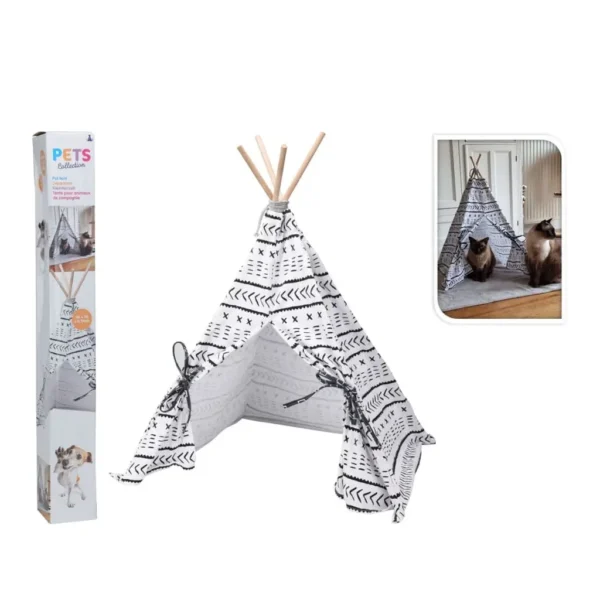 Pets Collection Pet Tent Tipi Canvas 56x56x74 cm - Image 2