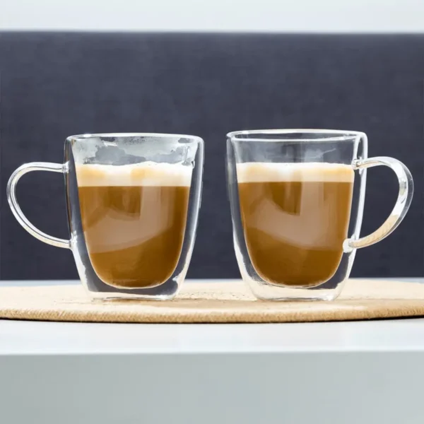 HI Cappuccino Glass Set 2 pcs 270 ml Transparent - Image 5