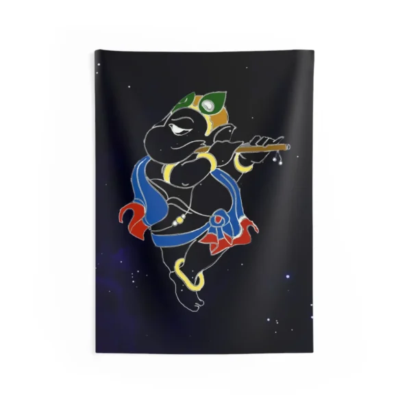 Flute Ganesha Tapestry