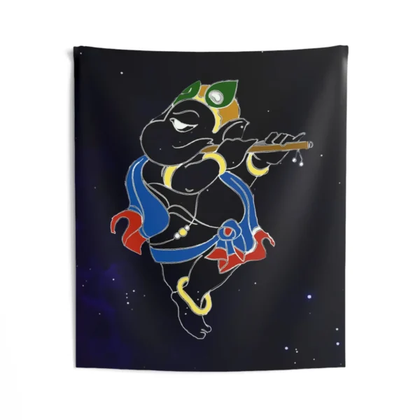 Flute Ganesha Tapestry - Image 2