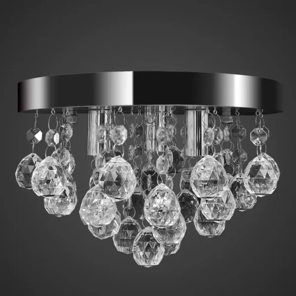 Pendant Ceiling Lamp Crystal Design Chandelier Chrome - Image 9