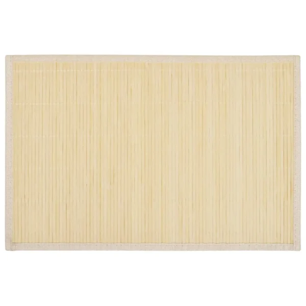 6 Bamboo Placemats 30 x 45 cm Natural - Image 6