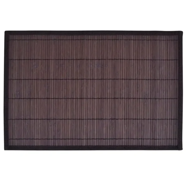 6 Bamboo Placemats 30 x 45 cm Dark Brown - Image 6