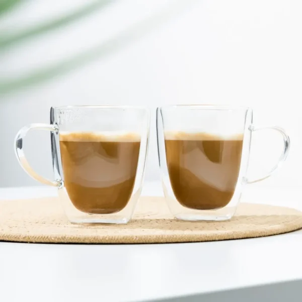 HI Cappuccino Glass Set 2 pcs 270 ml Transparent - Image 6