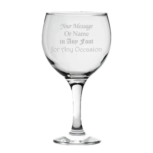 Personalised Engraved Gin and Tonic Glass, Gift Boxed, Personalise with Any Message for Any Occasion