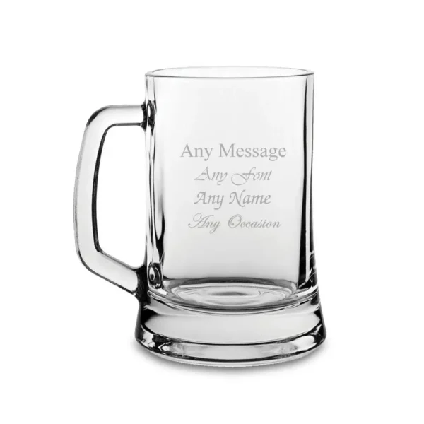 Personalised Engraved Beer Tankard - Any Message Engraved