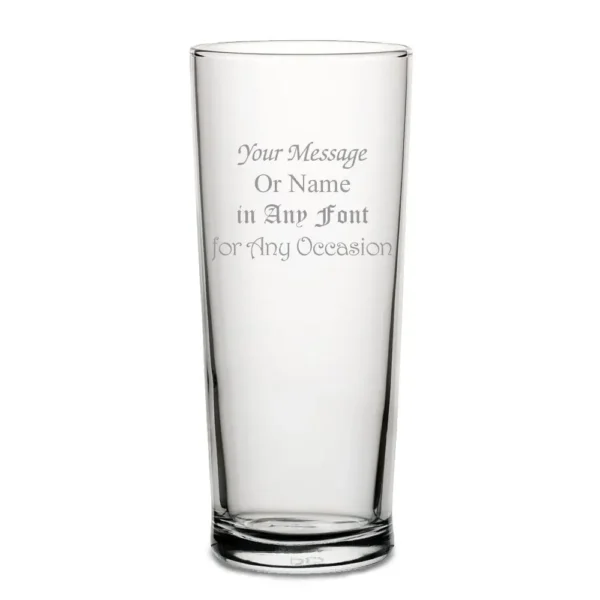 Personalised Engraved 20oz Parliament Pint Glass, Gift Boxed, Personalise with Any Message