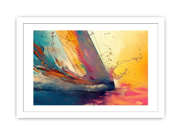 Sailboat Splash Framed Print - Image 2