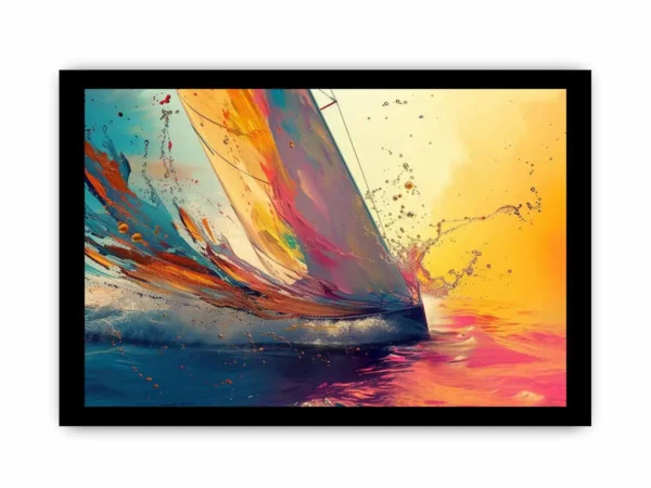 Sailboat Splash Framed Print - Image 3