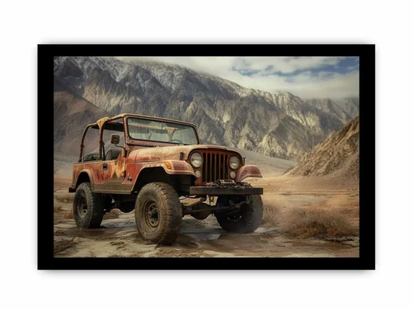 Vinatge Jeep Framed Print - Image 3