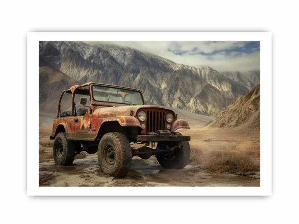 Vinatge Jeep Framed Print - Image 5