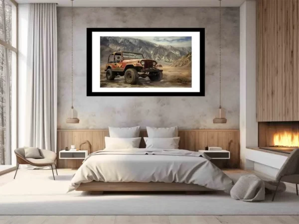 Vinatge Jeep Framed Print - Image 6