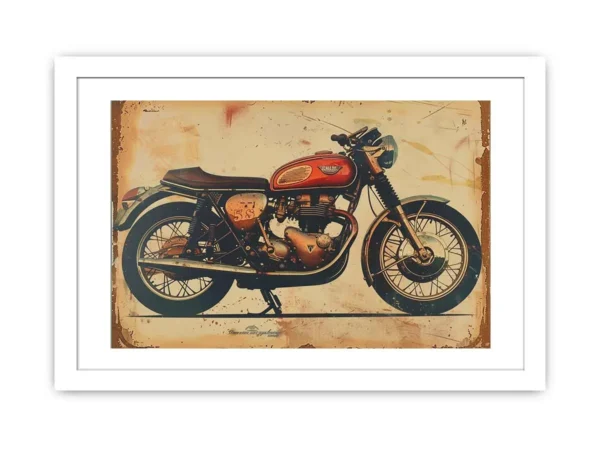 Vintage Motorcyle Framed Print - Image 2