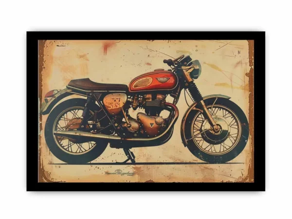 Vintage Motorcyle Framed Print - Image 3