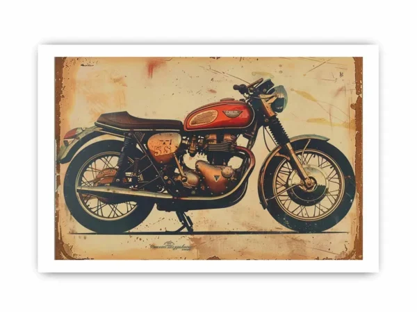 Vintage Motorcyle Framed Print - Image 5