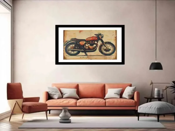 Vintage Motorcyle Framed Print - Image 4