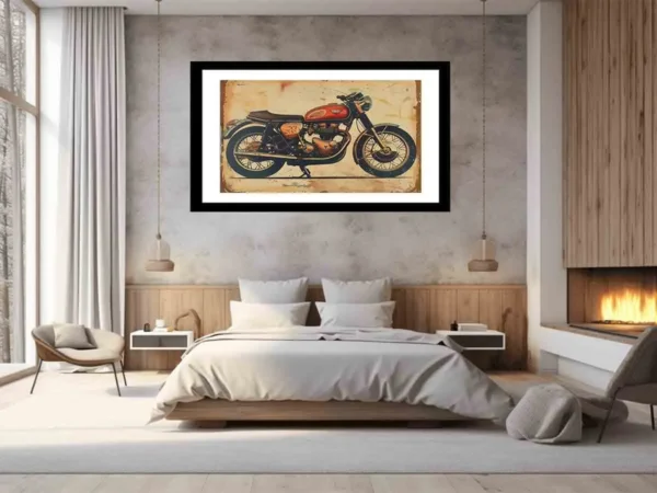 Vintage Motorcyle Framed Print - Image 6