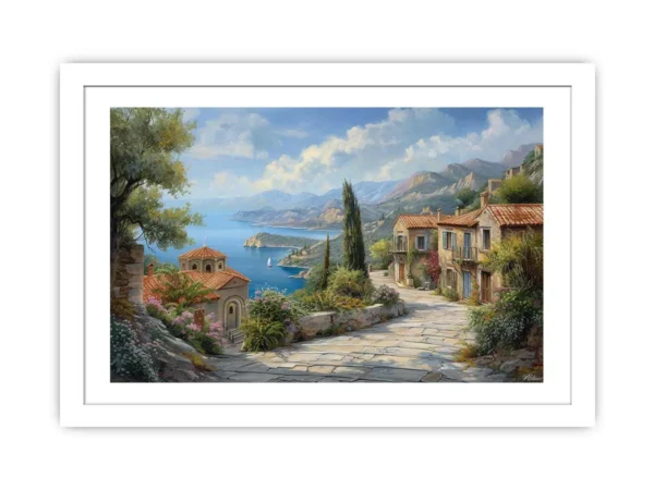 Greek Village Framed Framed Print - Image 2