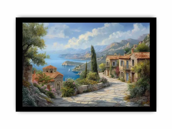 Greek Village Framed Framed Print - Image 3