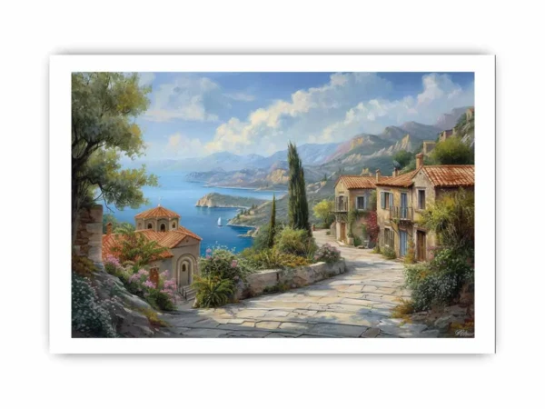 Greek Village Framed Framed Print - Image 4