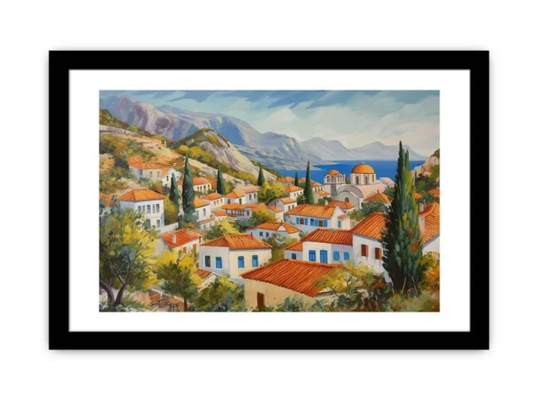 The Greek Village Framed Print