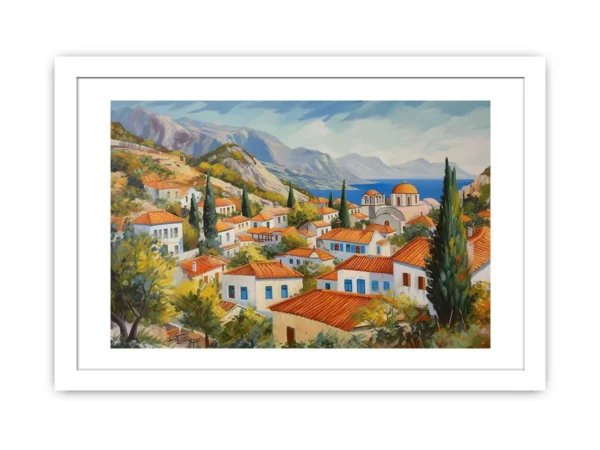 The Greek Village Framed Print - Image 2