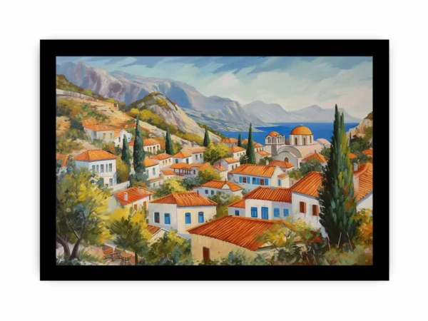 The Greek Village Framed Print - Image 3