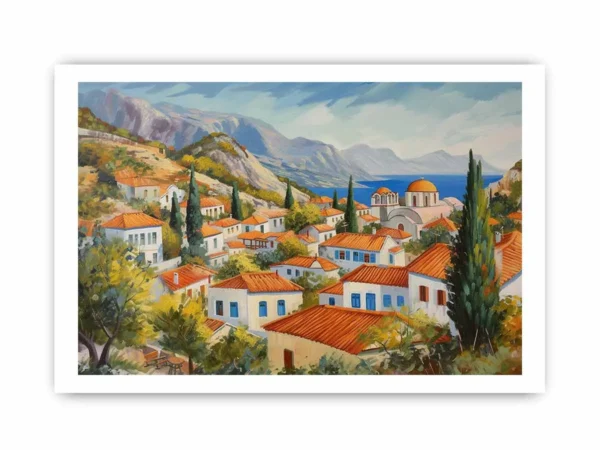 The Greek Village Framed Print - Image 4