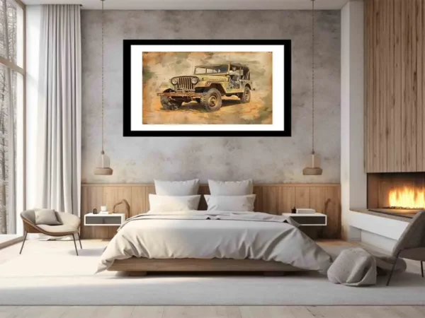 Vinatge Jeep Framed Print - Image 6