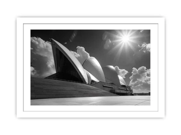 Opera House Black and white Framed Print - Image 2