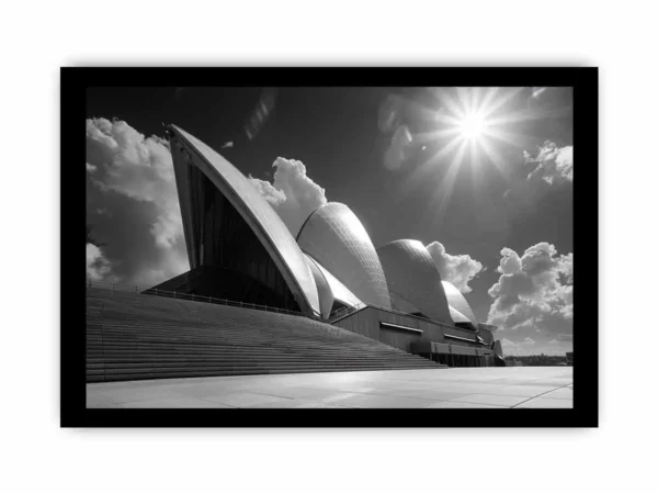 Opera House Black and white Framed Print - Image 3