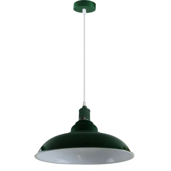 Green colour Modern Vintage Industrial Retro Loft Metal Ceiling Lamp Shade Pendant Light~1646 - Image 2