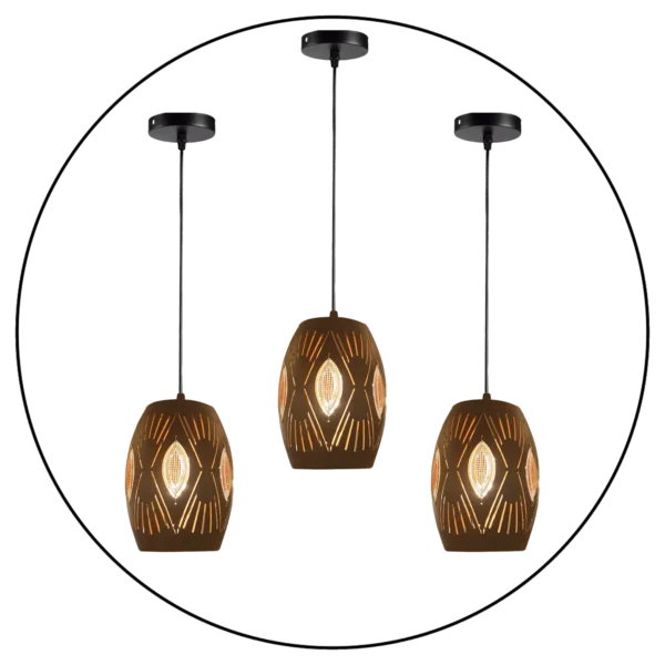 3 x Ceiling Pendant Light Fitting Pendant Chandelier Hanging Light~3402 - Image 2