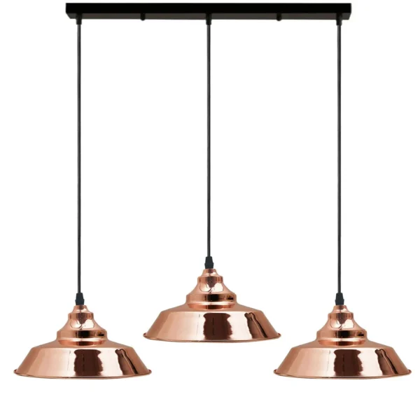 Rose Gold Three Outlet Ceiling Pendant Lights~1983 - Image 3