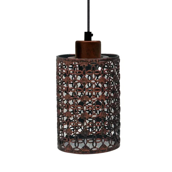 Modern Vintage Pendant lampshade ceiling light industrial style bulb guard cage~1977 - Image 8