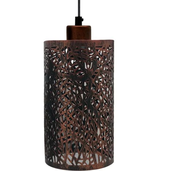 Modern Vintage Pendant lampshade ceiling light industrial style bulb guard cage~1977 - Image 11