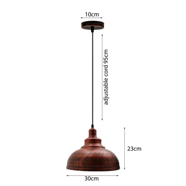 Vintage Industrial Retro Pendant Light Suspended Ceiling Pendant Metal Lampshade~2061 - Image 6