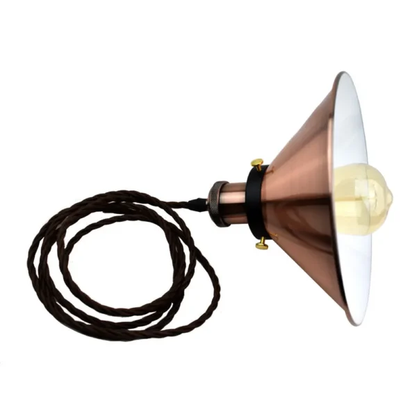 Cone Shade Pendant Light Copper Ceiling Hanging Pendant Lamp ~3379 - Image 3