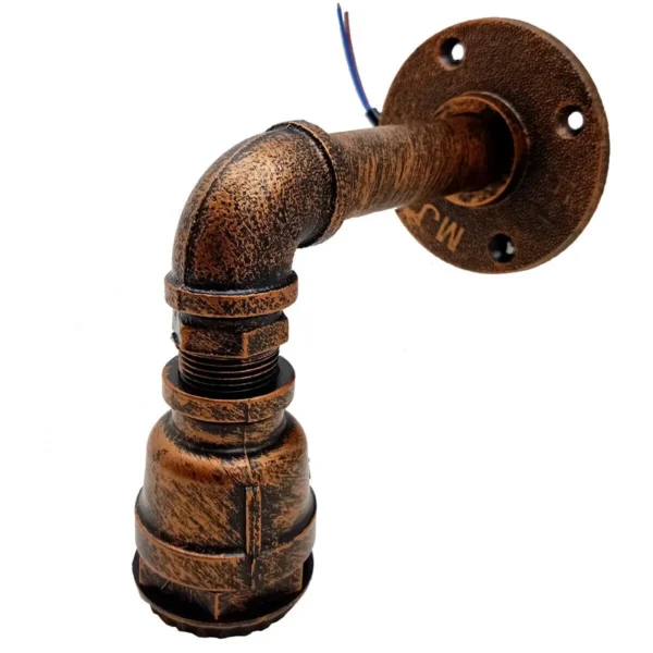 Retro industrial Pipe lighting sconce water pipe wall light steam punk~1504 - Image 11