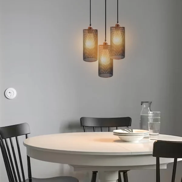 Industrial vintage Retro3 way Round ceiling Various colours cage pendant light E27 Uk Holder~3968 - Image 85