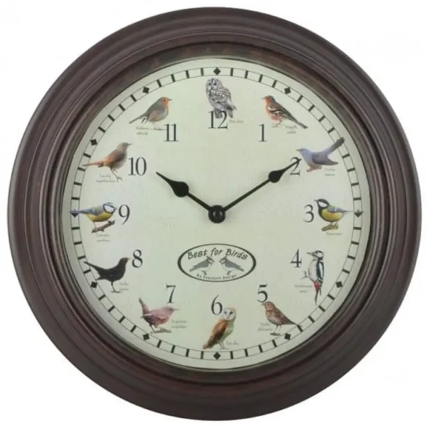 Esschert Design Clock with Birdsounds